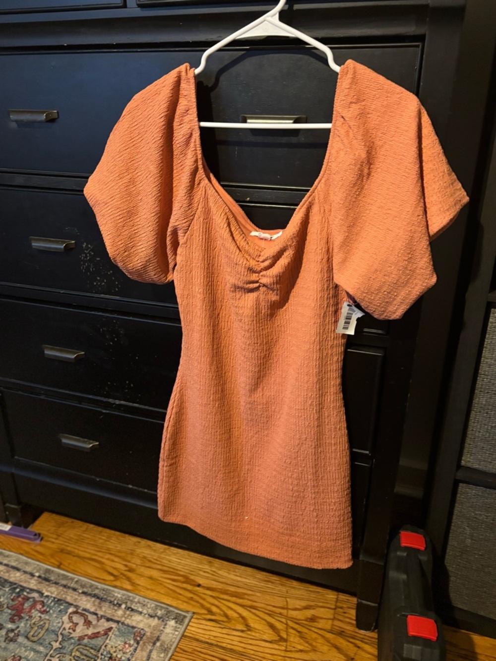 O'Neill Peach Ribbed Square-Neck Mini Dress - Picture 2 of 4